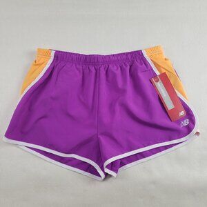 New Balance Momentum Running Short Womens Medium Purple Active Gym Lined 2" NEW